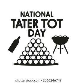 National tater tot Day Background Template design for Poster or Banner