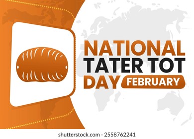 NATIONAL TATER TOT DAY Vector Illustration background