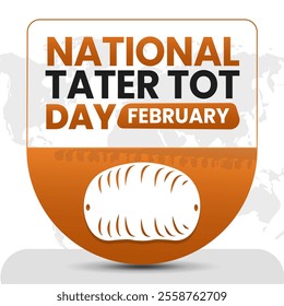 NATIONAL TATER TOT DAY Vector Illustration for post background