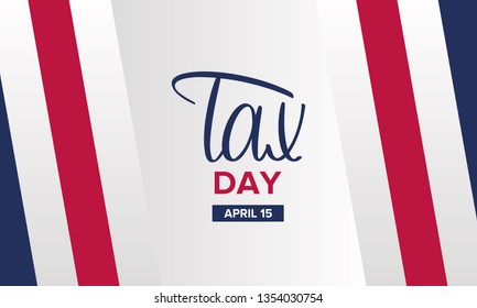 National Tax Day Poster Handwritten Lettering Stock Vector (Royalty ...