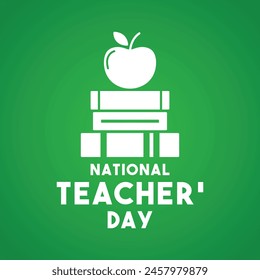 National Teacher' Day. Gradient background. Eps 10.
