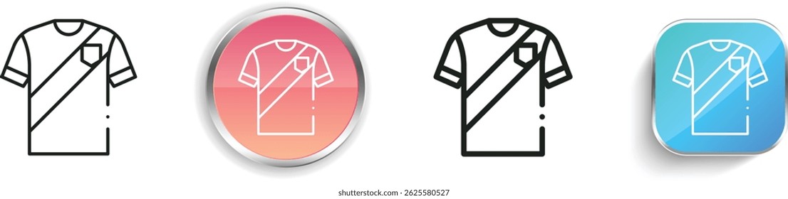 national team icon. Thin Linear, Regular and Button Style Design Isolated On White Background