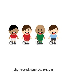 national team soccer group tournament set vector art