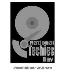 National Techies Day, idea for a poster, banner or holiday card vector illustration