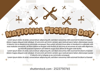 National Techies Day – October 3, 2024, Attractive design, can be used on all social media platforms, beautiful color combination, get it now for the first purchase.