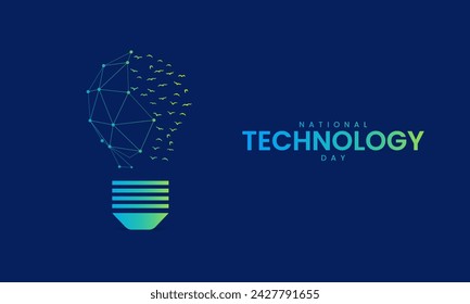 National Technology Day. Technology Day creative design for social media post. 3D Illustration