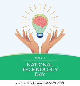 National Technology Day design template. technology design vector. eps 10. flat design.