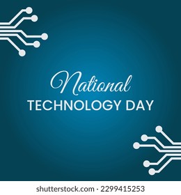 National technology day good for national technology day celebration. flat design. flyer design.flat illustration.