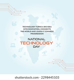 National Technology Day India Background, May 11th Social Media Creative Digital Post Vector Illustration 