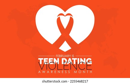 National Teen Dating Violence Awareness Month design template concept observed on February. Awareness Vector Illustration