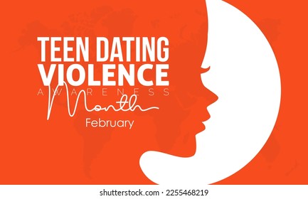 National Teen Dating Violence Awareness Month design template concept observed on February. Awareness Vector Illustration