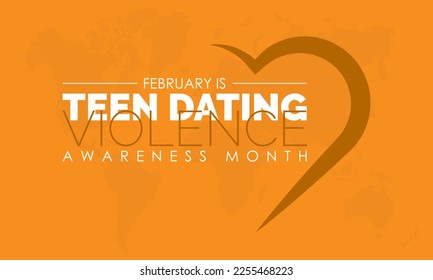 National Teen Dating Violence Awareness Month design template concept observed on February. Awareness Vector Illustration