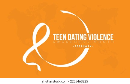 National Teen Dating Violence Awareness Month design template concept observed on February. Awareness Vector Illustration