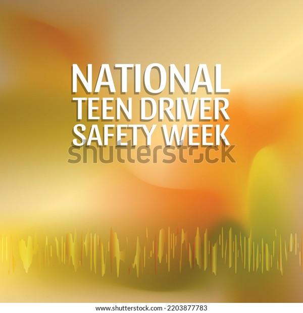 National Teen Driver Safety Week Design Stock Vector (Royalty Free ...