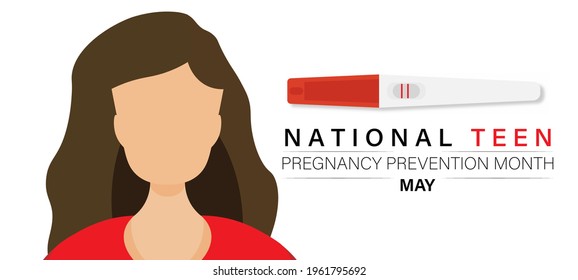 National teen pregnancy prevention month vector illustration.