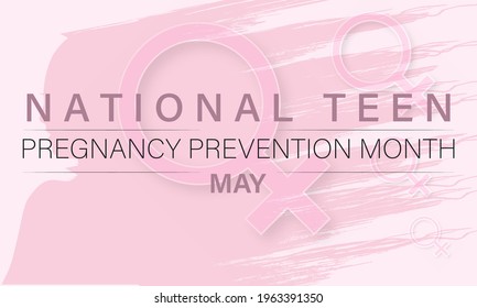 National Teen Pregnancy Prevention Month Vector Illustration.