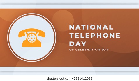 National Telephone Day Celebration Vector Design Illustration for Background, Poster, Banner, Advertising, Greeting Card