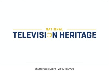 Projeto do Dia Nacional do Patrimônio Televisivo em fundo branco, Projeto Tipográfico do Dia Nacional do Patrimônio Televisivo, Projeto Vetorial do Dia Nacional do Patrimônio Televisivo, Dia Nacional do Patrimônio Televisivo