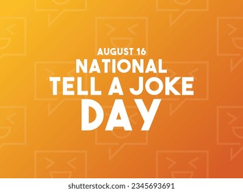 National Tell a Joke Day. August 16. Seamless pattern. Gradient background. Eps 10.