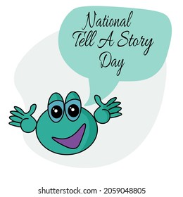 National Tell A Story Day, Idea For Banner, Poster, Flyer Or Postcard Vector Illustration