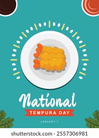 National Tempura Day background. Vector illustration.