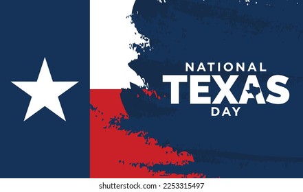 National Texas Day. February 1. Vector Illustration.