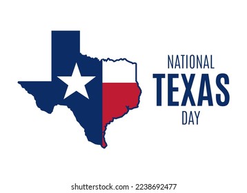 National Texas Day vector. Texas flag map icon vector isolated on a white background. Texas State Flag graphic design element. February 1 each year. Important day