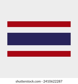 National Thailand flag. Vector illustration. EPS 10.