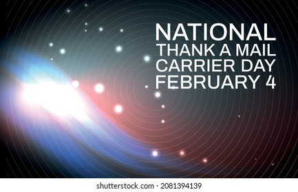 National Thank A Mail Carrier Day. Design Suitable For Greeting Card Poster And Banner