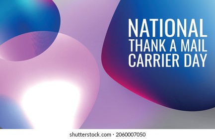 	National Thank a Mail Carrier Day.Geometric design suitable for greeting card poster and banner