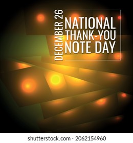 National Thank-you Note Day.Geometric design suitable for greeting card poster and banner