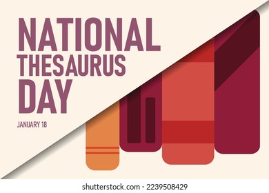 Antecedentes del Día Nacional del Tesauro. Diseño de ilustración vectorial.