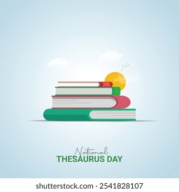 National Thesaurus Day creative vector illustration. Creative Thesaurus day education concept.