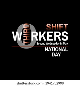 National Third Shift Workers Day  . Geometric Design Suitable For Greeting Card Poster And Banner