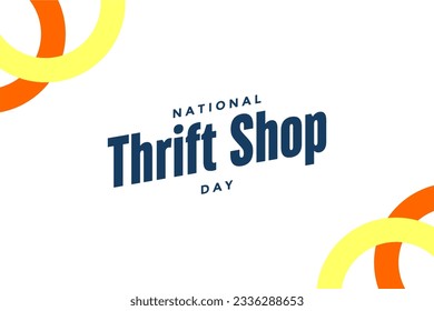 National Thrift Shop Day, background template Holiday concept