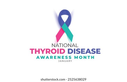 National Thyroid disease awareness month. background, banner, card, poster, template. Vector illustration.