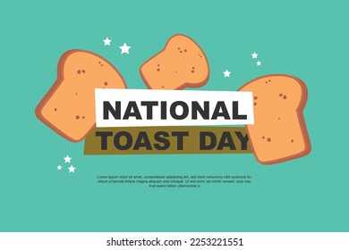 National Toast Day background. Vector illustration background.