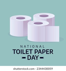 National toilet paper day design template good for celebration. toilet paper design illustration. flat design. eps 10.