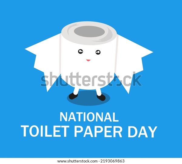 National Toilet Paper Day Vector Illustration Stock Vector (Royalty