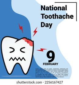National Toothache Day Vector Design Template Background