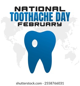 NATIONAL TOOTHACHE DAY Vector Illustration for post background