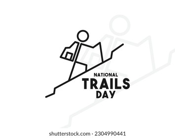 National Trails Day. First Saturday in June. Eps 10.