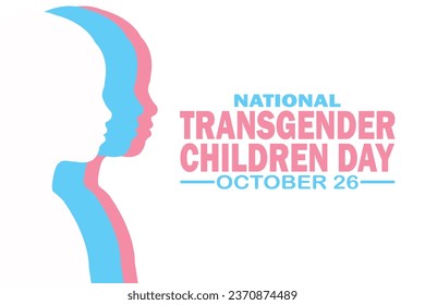 National Transgender Children Day Vector Illustration. October 26. Suitable for greeting card, poster and banner