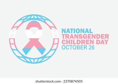 National Transgender Children Day Vector Template Design Illustration. October 26. Suitable for greeting card, poster and banner