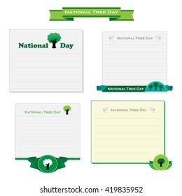 National Tree Day card vector