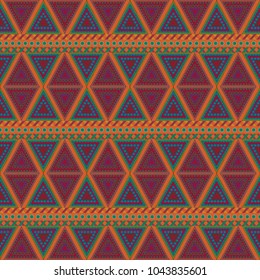 National tribal seamless patterns Colombia and Peru - vector illustration of Indian ornaments