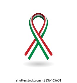 National tricolor ribbon of Italy