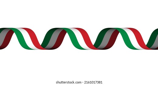 National tricolor ribbon of Italy