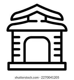 National trip icon outline vector. Travel culture. Tourism map