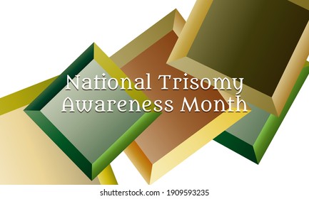 National Trisomy Awareness Month Vector Illustration. Suitable for greeting card poster and banner